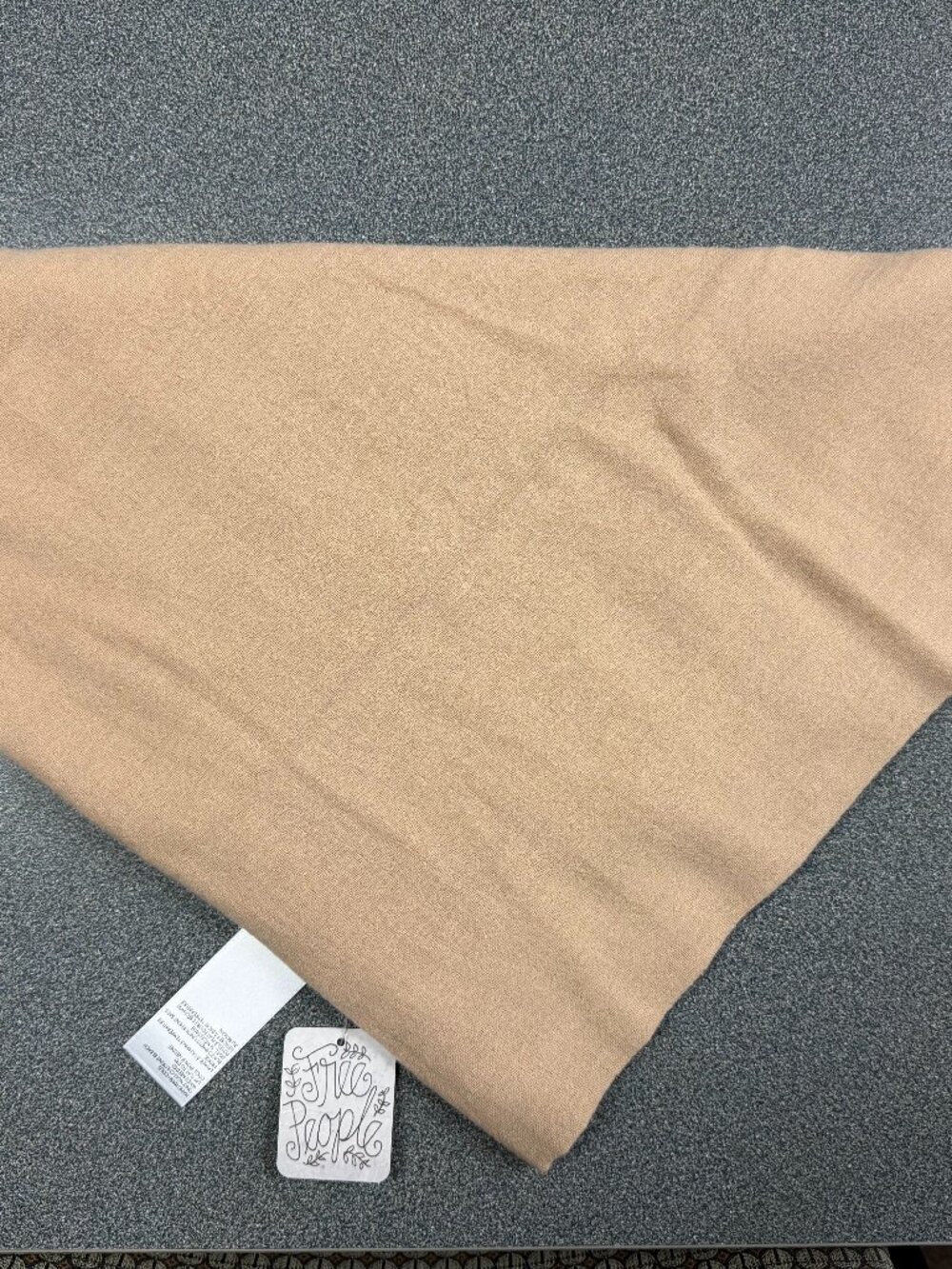Cream Free People Travel Scarf